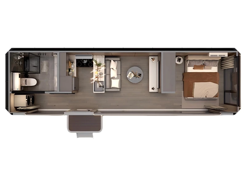 Apple Cabin – D1 floor plan