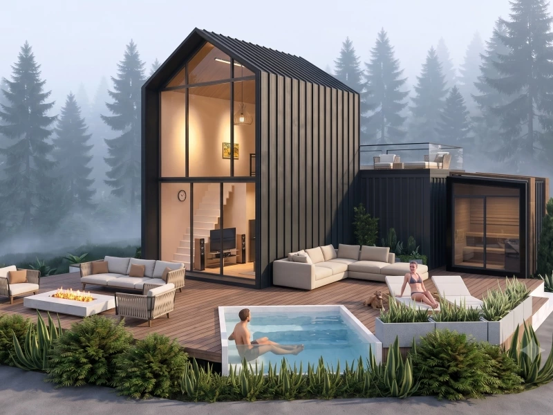 2-Story A-Frame Triangle Tiny Cabin