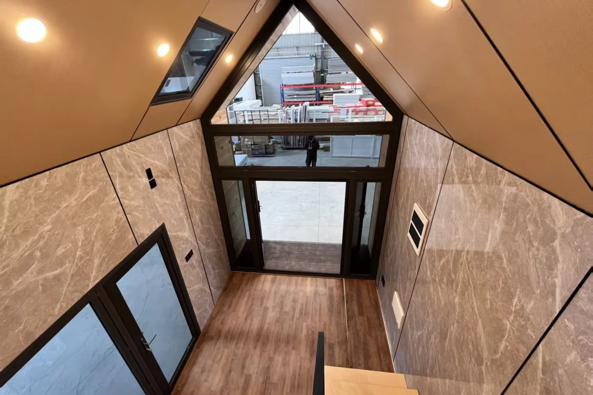 Two-story space in a compact footprint
