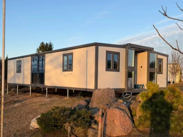 40ft Expandable Container House in Lithuania, Europe — 3-Bedroom Prefab Home