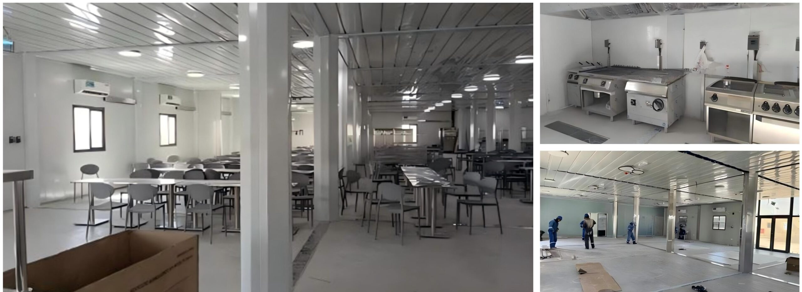 Customized Commercial Kitchen Built with Detachable Containers and Dining Hall